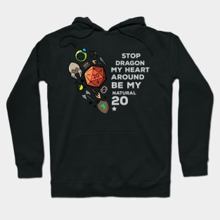 Roleplaying RPG Valentines Day Anniversary D20 Couple Gift Hoodie